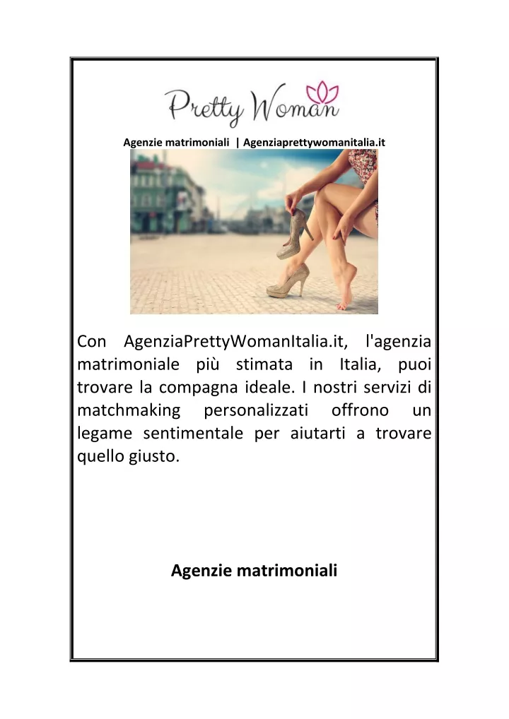 agenzie matrimoniali agenziaprettywomanitalia it