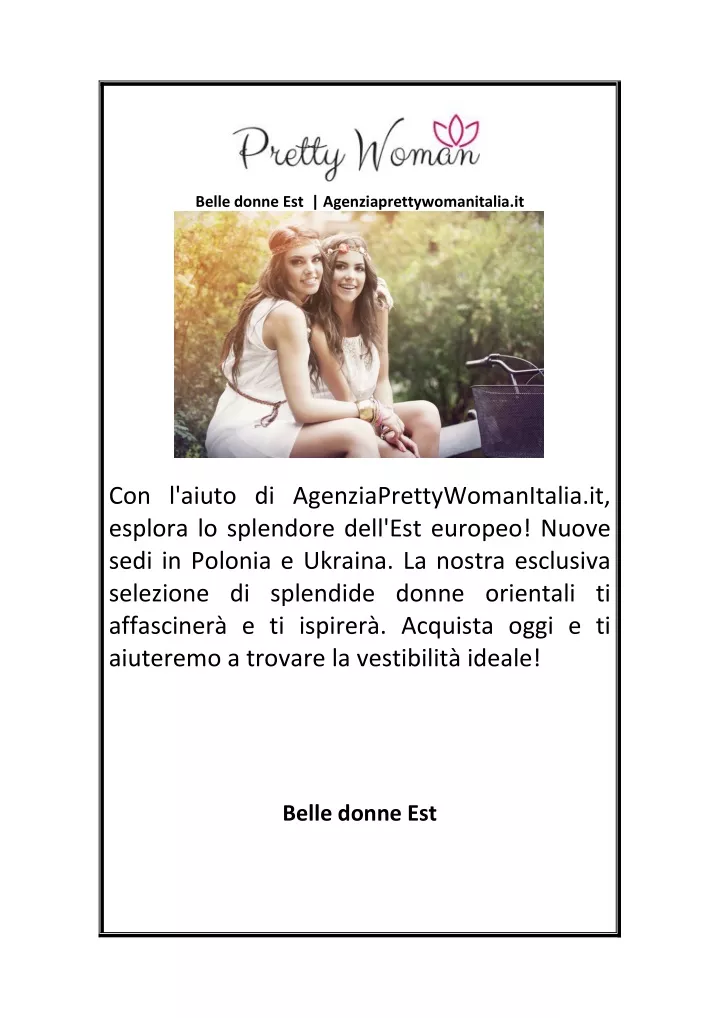 belle donne est agenziaprettywomanitalia it