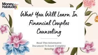 What You Will learn In Financial couples Counseling | Money Habitudes