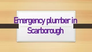 Emergency plumber in Scarborough
