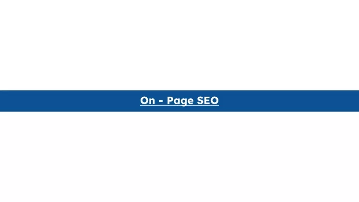 on page seo