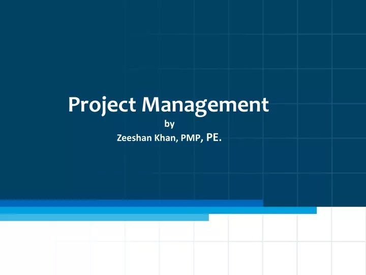 project management by zeeshan khan pmp pe