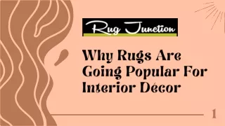 Why Rugs Are Going Popular For Interior Décor? | Rugjunction