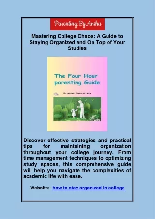 Mastering College Chaos: A Guide to Staying Organized and On Top of Your Studies