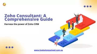 Zoho Consultant A Comprehensive Guide