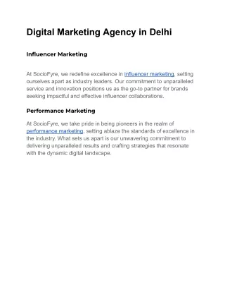 Digital Marketing Agency in Delhi