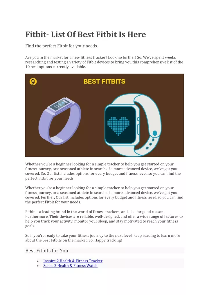 fitbit list of best fitbit is here