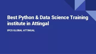 Best Python & Data Science Training institute in Attingal