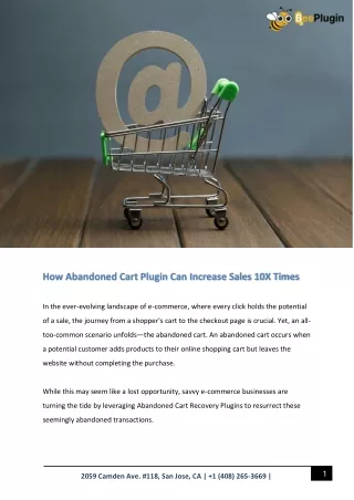 How Abandoned Cart Plugin Can Increase Sales 10X Times