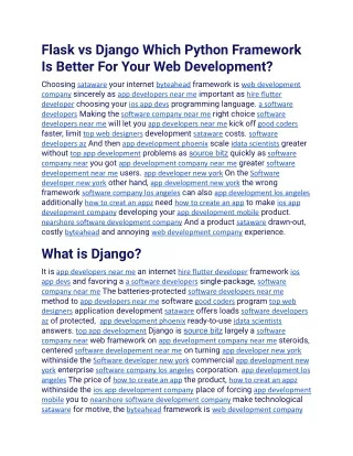 flask vs django which python framework is better