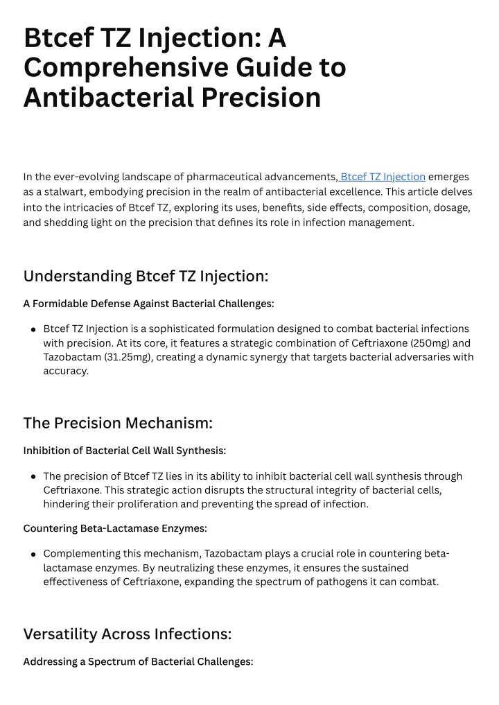 btcef tz injection a comprehensive guide