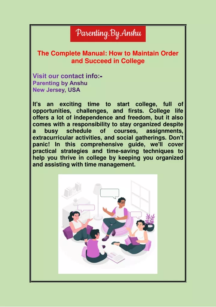 the complete manual how to maintain order