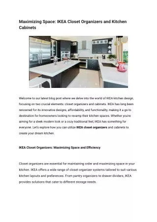 Maximizing Space_ IKEA Closet Organizers and Kitchen Cabinets