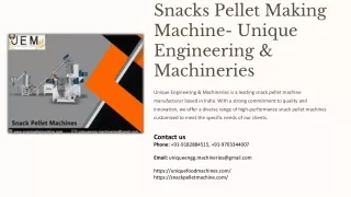 Snacks Pellet Making Machine, Best Snacks Pellet Making Machine Manufacturer