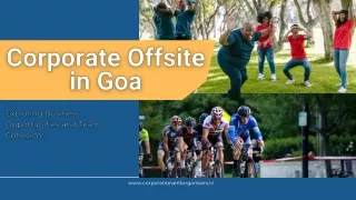 Plan your Corporate Team Outing & Team Building in Goa with CYJ