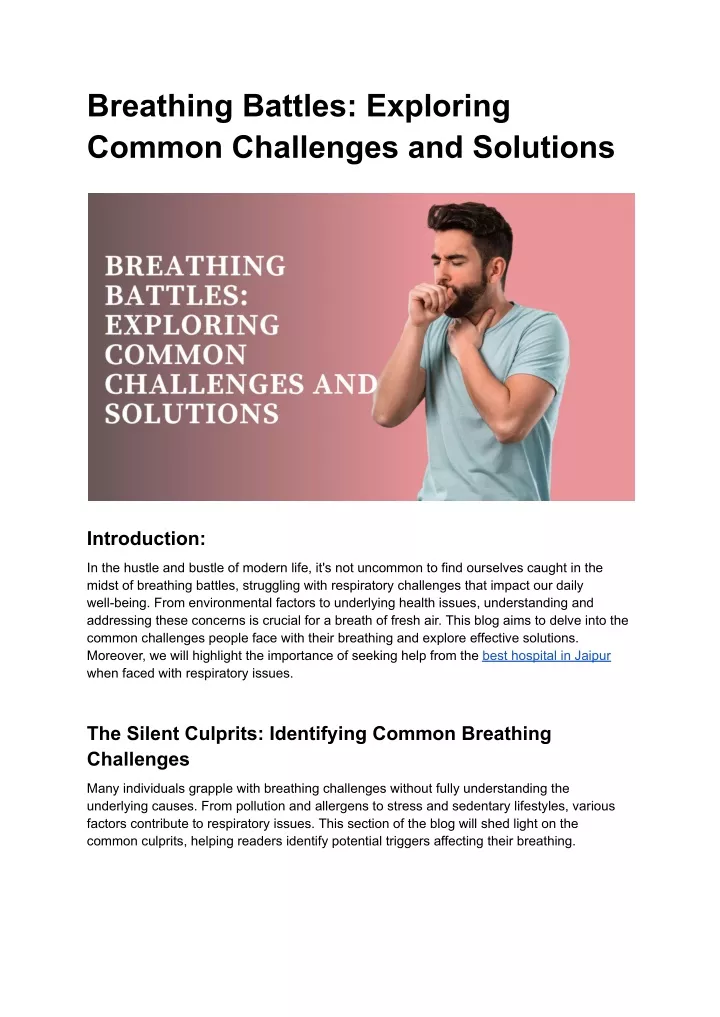 breathing battles exploring common challenges