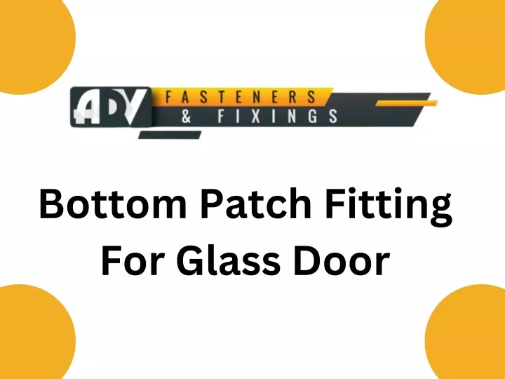 bottom patch fitting for glass door