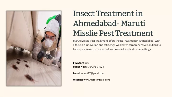 insect treatment in ahmedabad maruti misslie pest