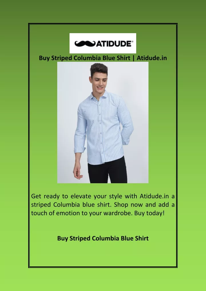 buy striped columbia blue shirt atidude in