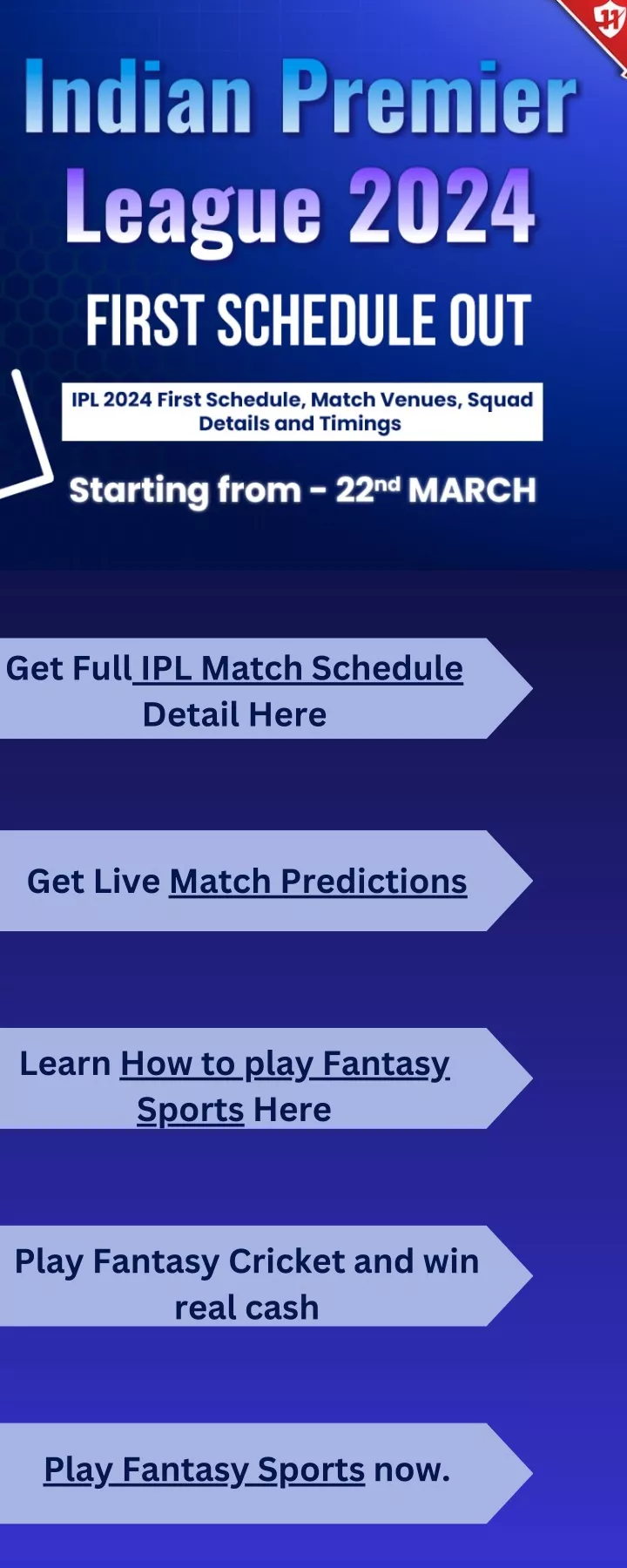 get full ipl match schedule detail here