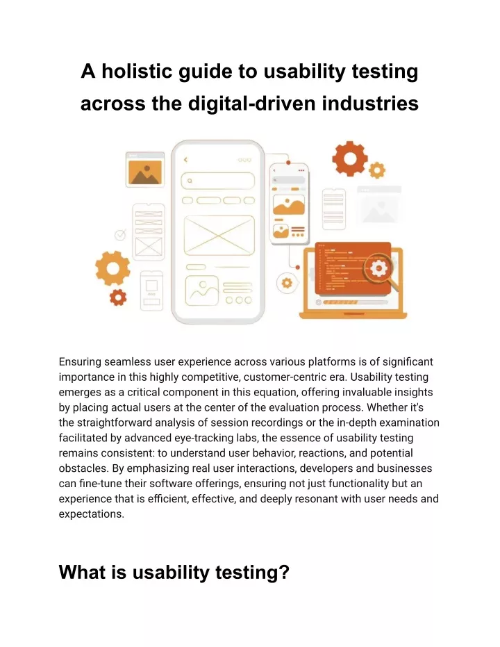 a holistic guide to usability testing across