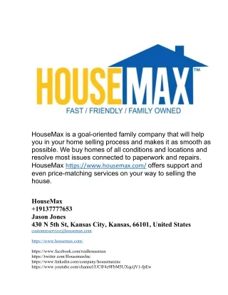 HouseMax House Buyer