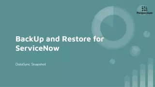 Perspectium Backup and Restore for ServiceNow