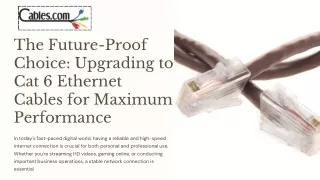 The Future-Proof Choice Upgrading to Cat 6 Ethernet Cables