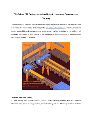 The Role of ERP Systems in the Steel Industry_ Improving Operations and Efficiency