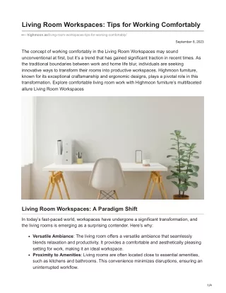 highmoon.ae-Living Room Workspaces Tips for Working Comfortably