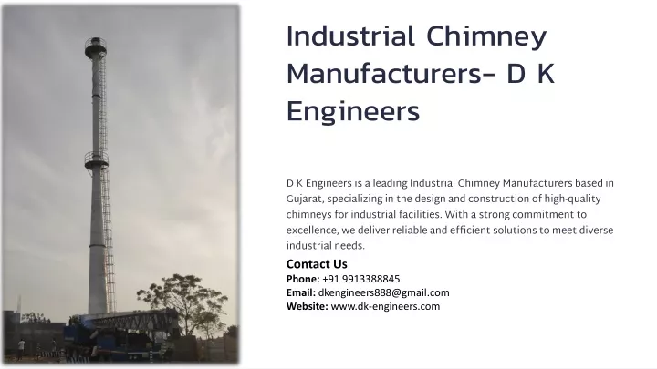 industrial chimney manufacturers d k engineers