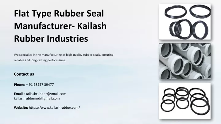 flat type rubber seal manufacturer kailash rubber
