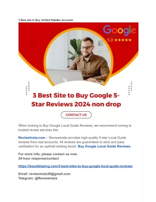 3 best site to buy verified neteller accounts