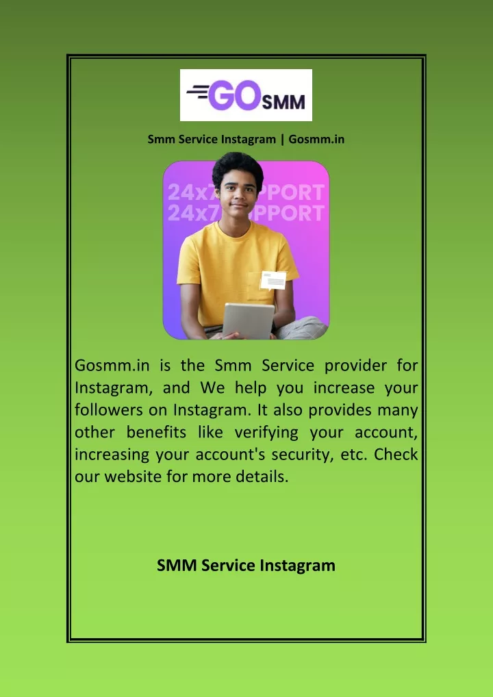 smm service instagram gosmm in