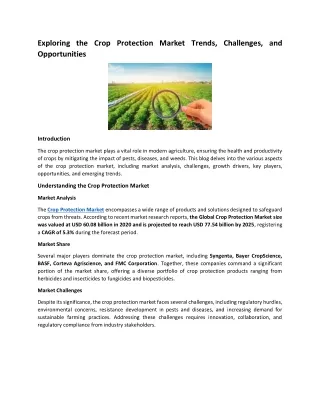 exploring the crop protection market trends