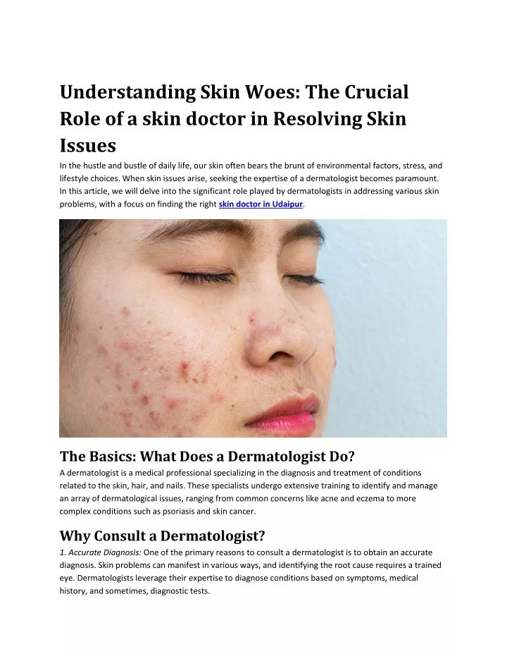 understanding skin woes the crucial role