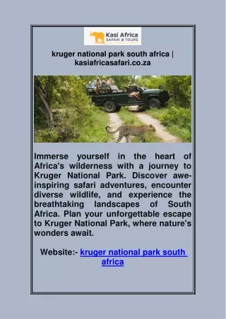 kruger national park south africa