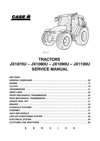 CASE IH JX1090U Tractor Service Repair Manual