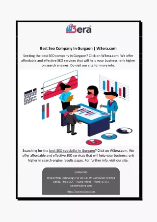 Best Seo Company In Gurgaon | W3era.com