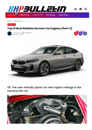 Top 10 Most Reliable German Car Engines (Part-2)