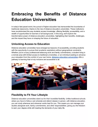 Beyond Boundaries_ Exploring Distance Education Universities