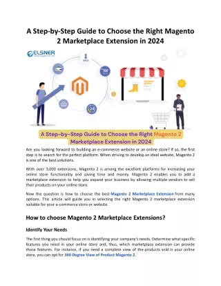 Choosing the Best Magento 2 Marketplace Extension: A Comprehensive Guide