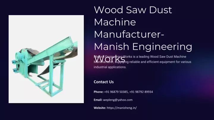 wood saw dust machine manufacturer manish