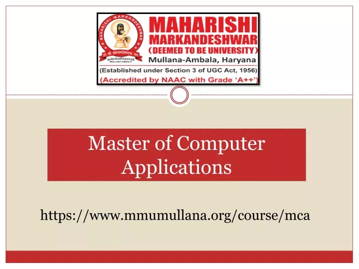 master of computer applications