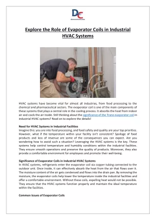 Optimize HVAC Systems with Trane Coil Solutions  DiscountCoil.com
