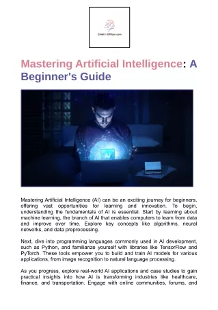 Mastering Artificial Intelligence: A Beginner's Guide