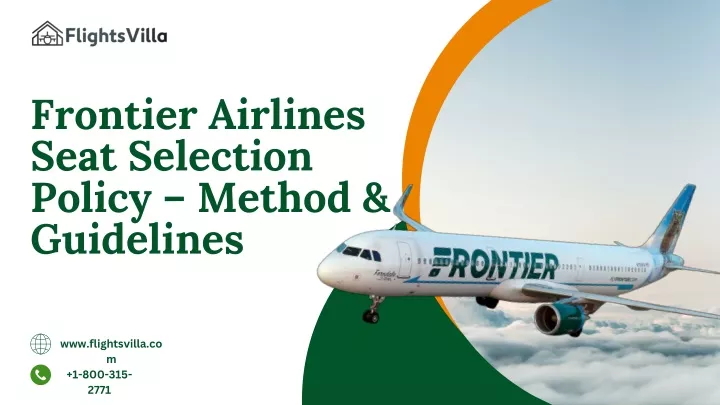 frontier airlines seat selection policy method