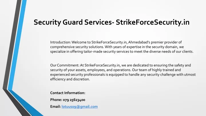 security guard services strikeforcesecurity in