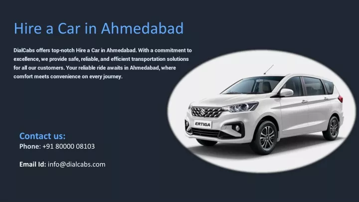 hire a car in ahmedabad