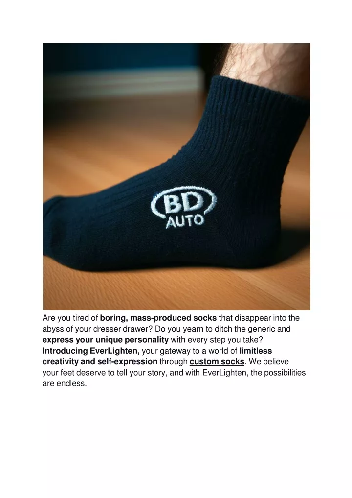 are you tired of boring mass produced socks that